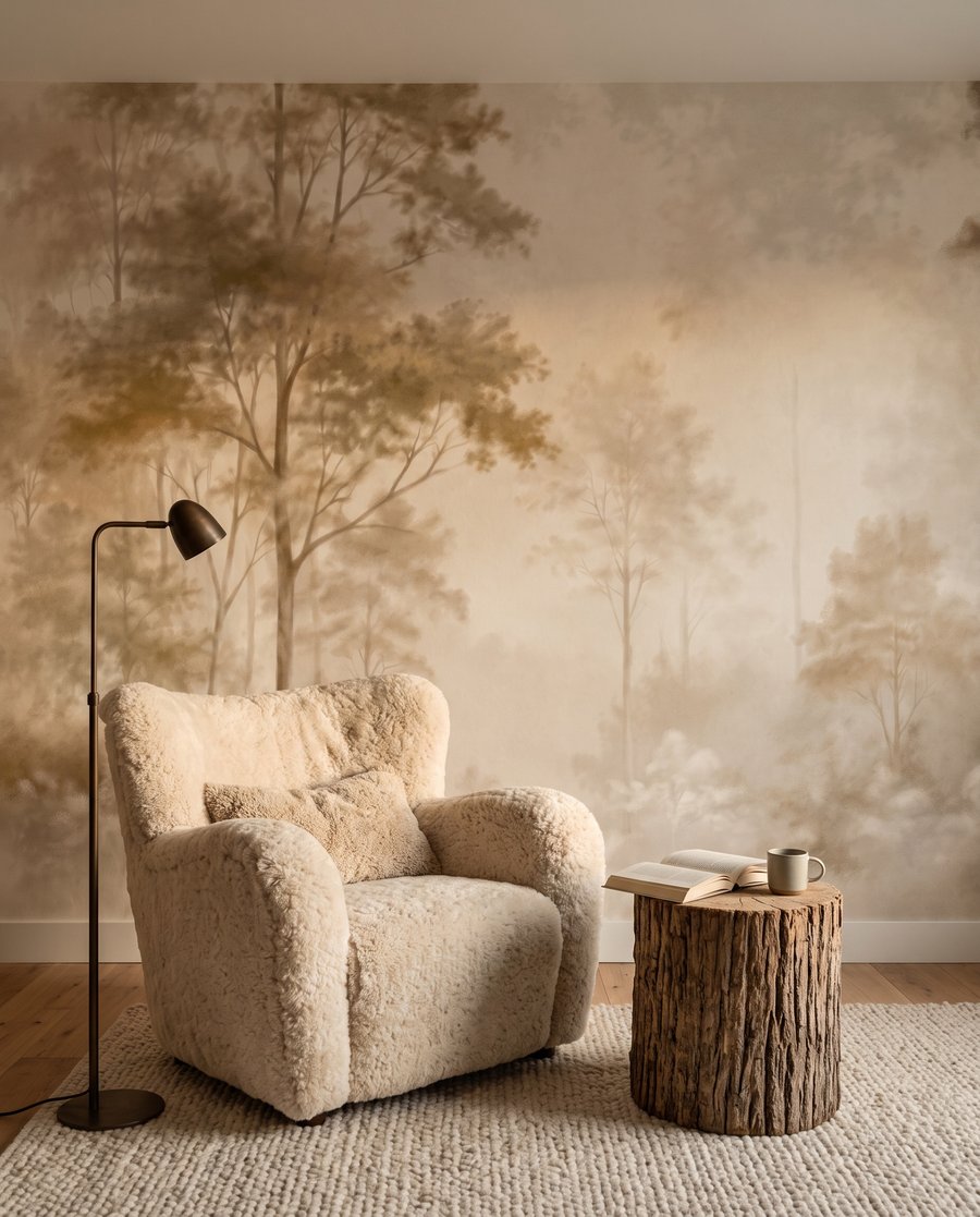 Licht tussen bleke bomen — interieur 5