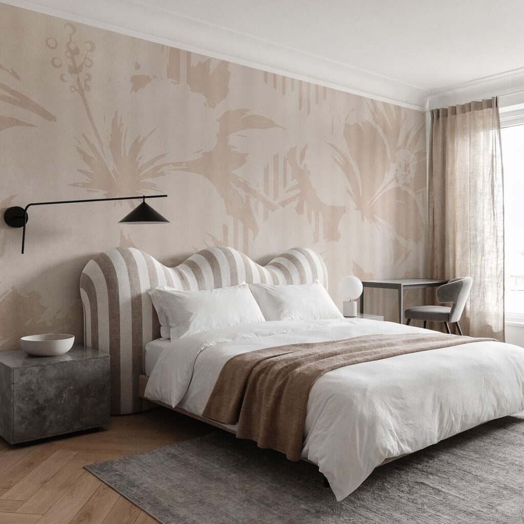 Bloemschimmen langs verticale strepen — interieur 2