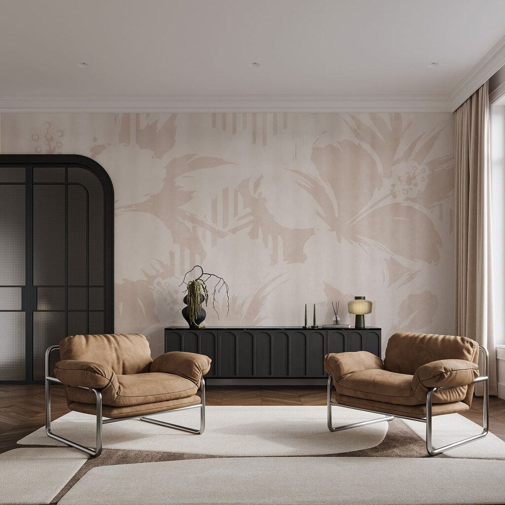 Bloemschimmen langs verticale strepen — interieur 3