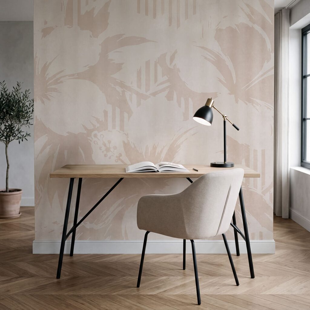 Bloemschimmen langs verticale strepen — interieur 5