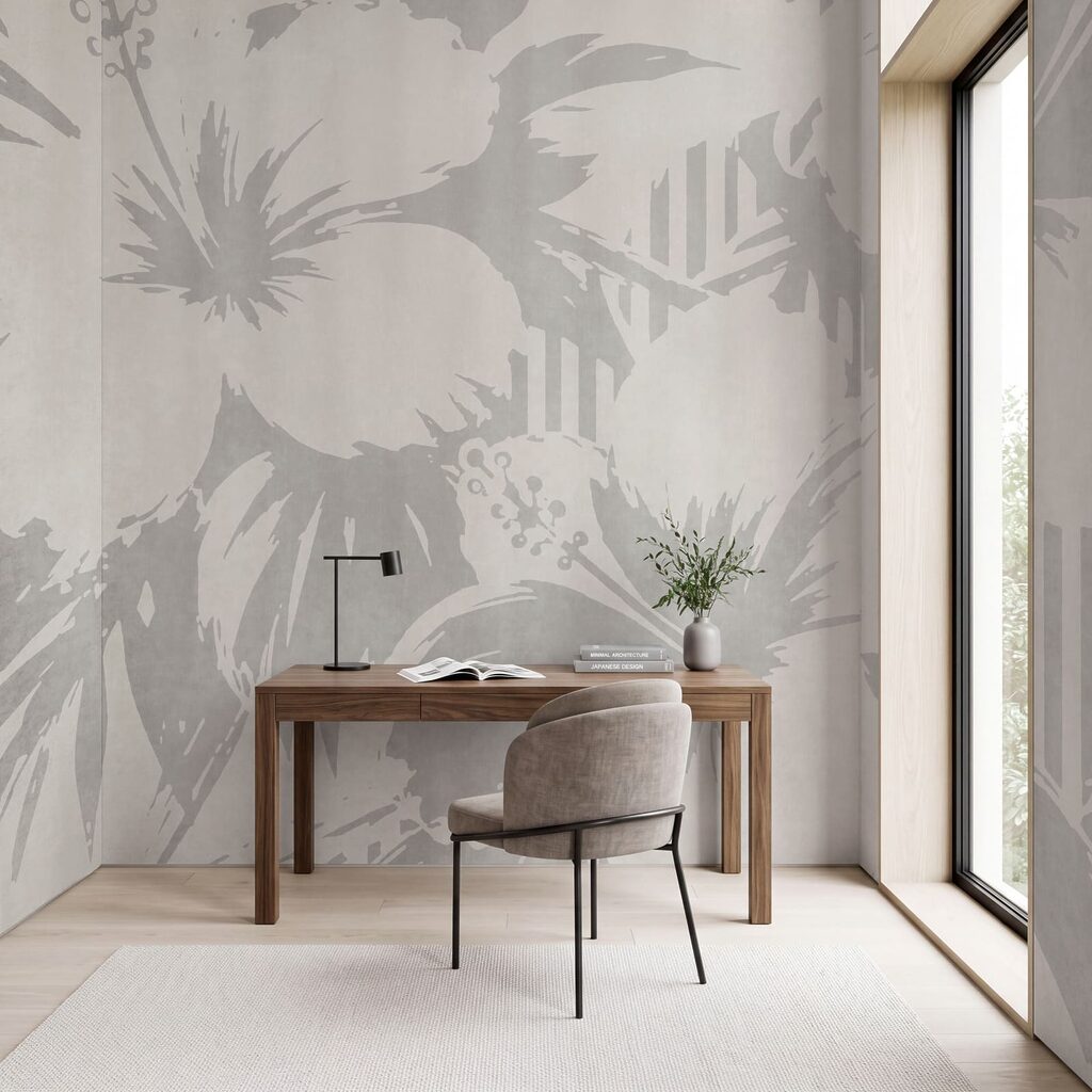 Bloemschimmen langs verticale strepen — interieur 1