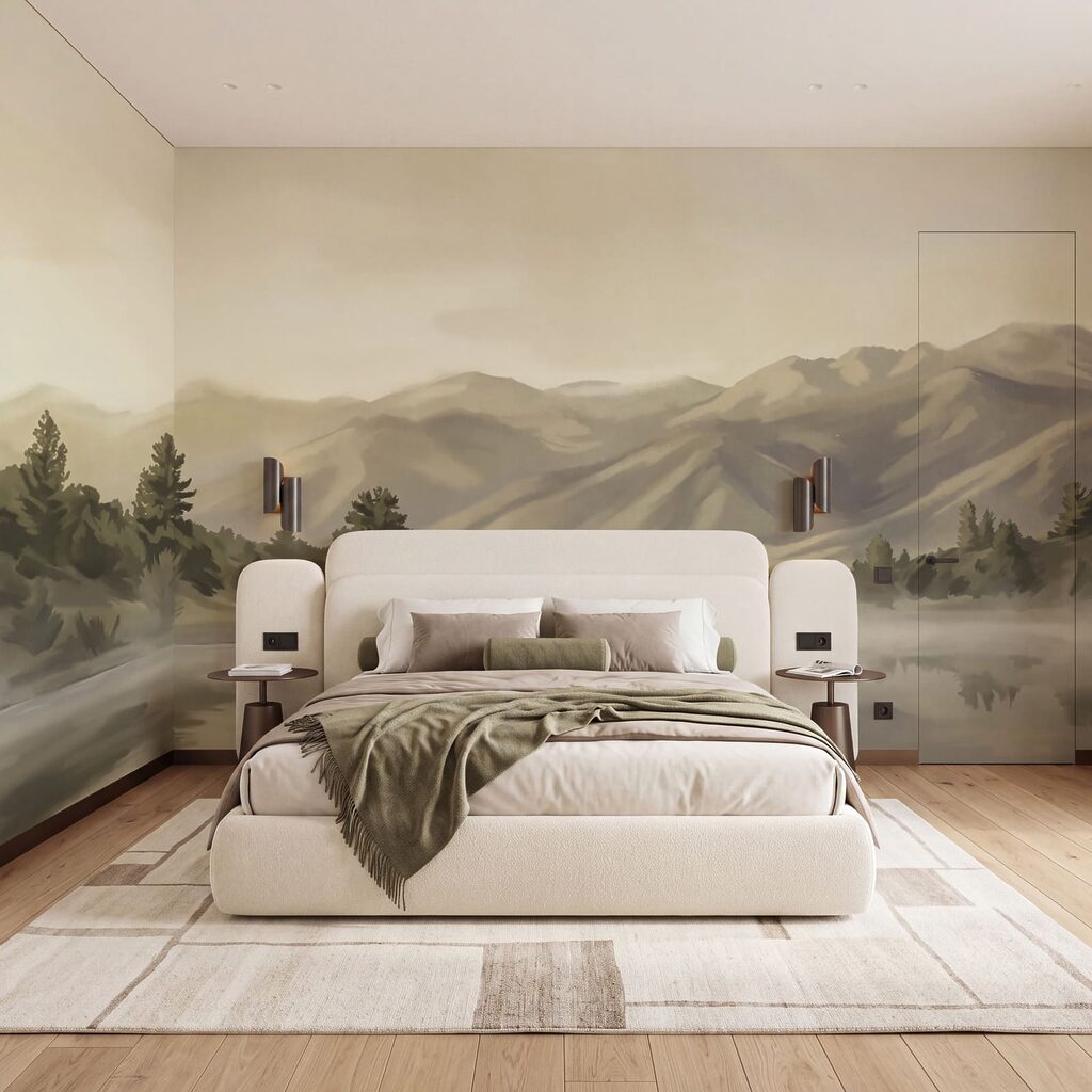 Bergen weerspiegeld in ochtendwater — interieur 2