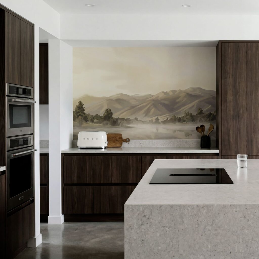 Bergen weerspiegeld in ochtendwater — interieur 3