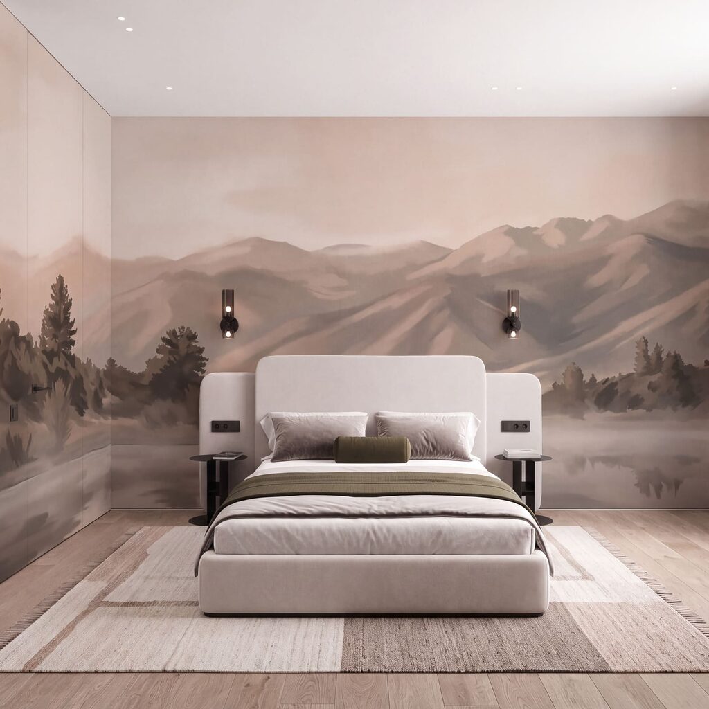 Bergen weerspiegeld in ochtendwater — interieur 2