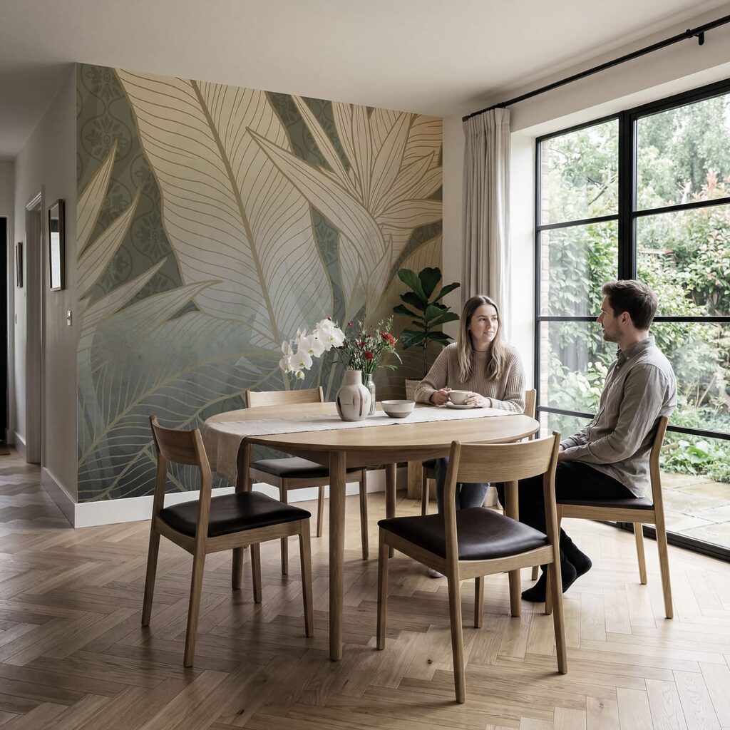 Tropische bladeren met lijnnerven — interieur 4