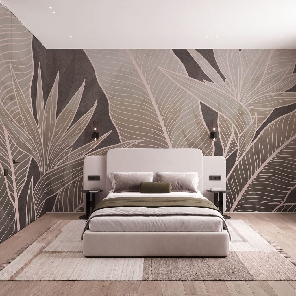 Tropische bladeren met lijnnerven — interieur 2