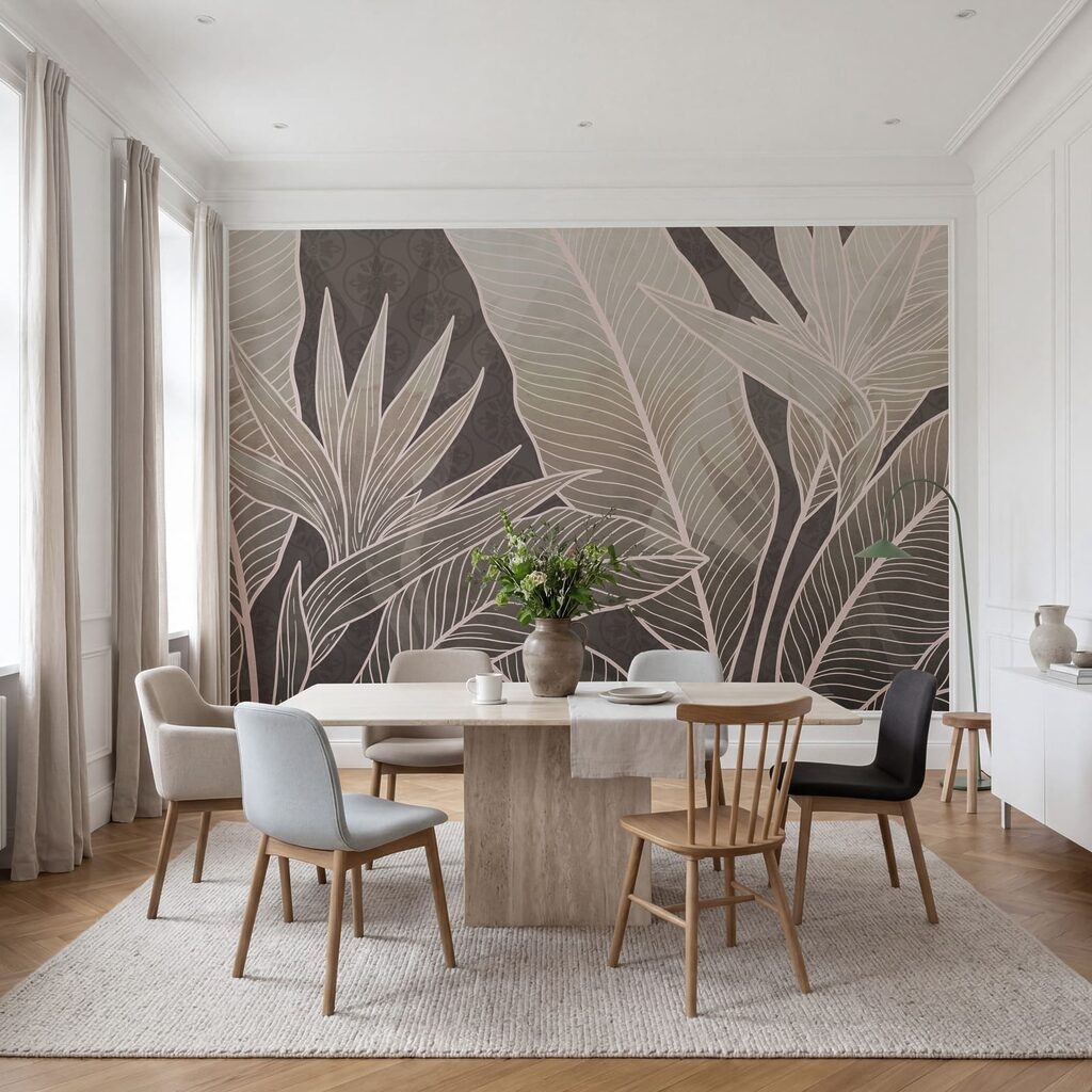 Tropische bladeren met lijnnerven — interieur 4