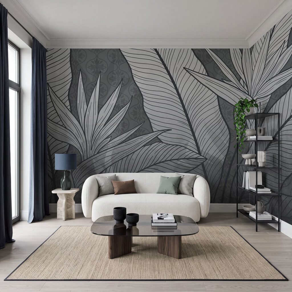 Tropische bladeren met lijnnerven — interieur 2