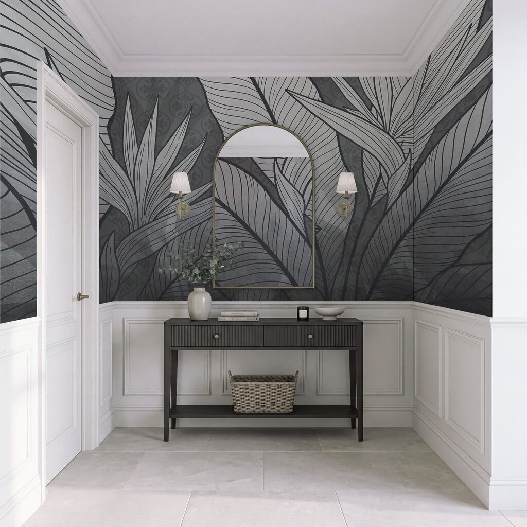 Tropische bladeren met lijnnerven — interieur 3