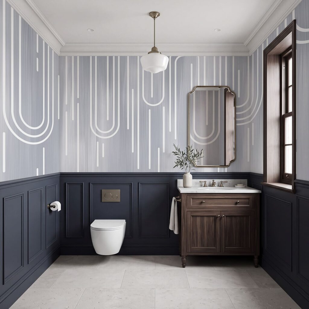 Witte lijnen op een grijze achtergrond — interieur 5