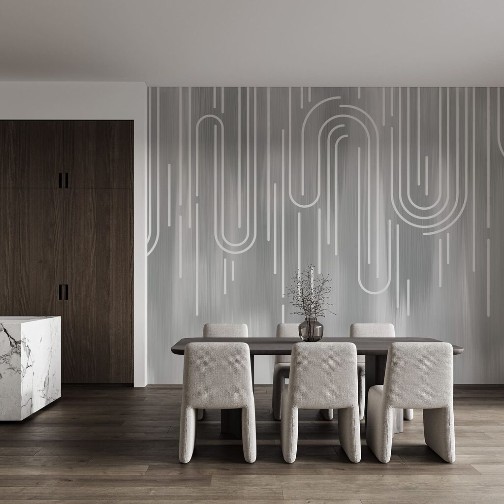 Witte lijnen op een grijze achtergrond — interieur 3