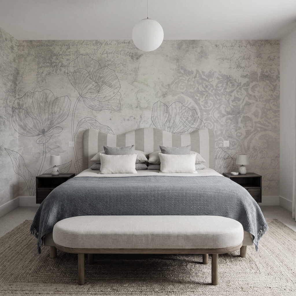 Bloemlijnen tussen oude ornamenten — interieur 2