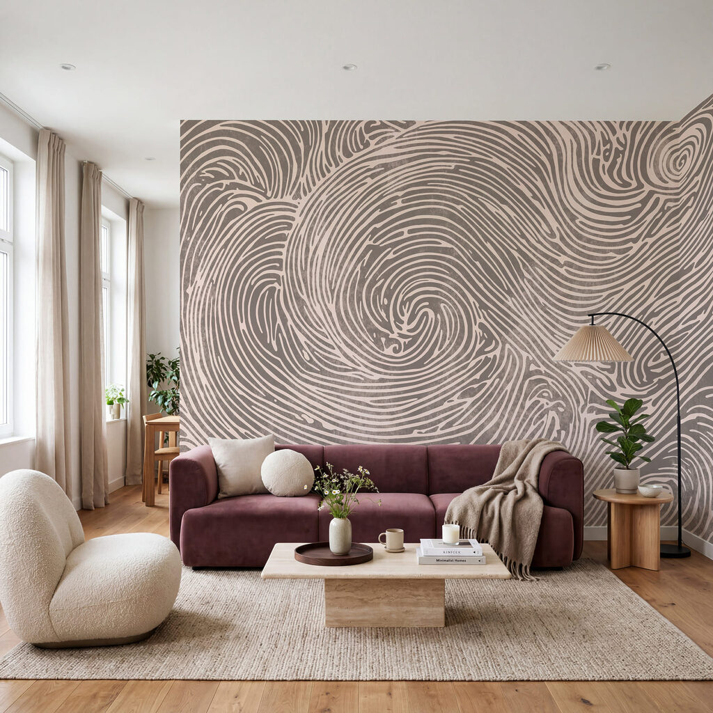 Spiralen in golvende lijnen — interieur 3