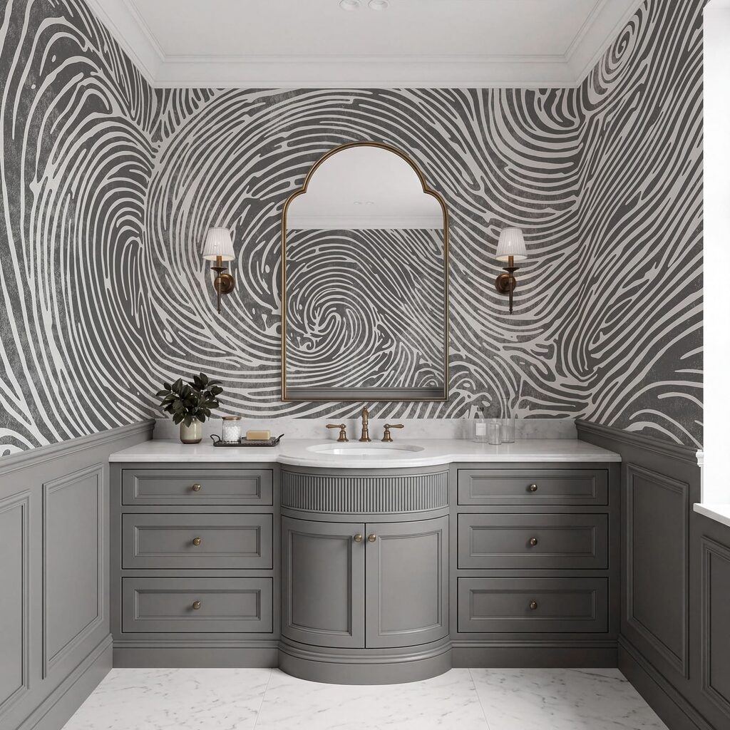 Spiralen in golvende lijnen — interieur 3