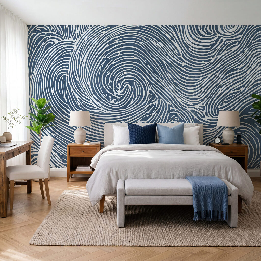 Spiralen in golvende lijnen — interieur 2