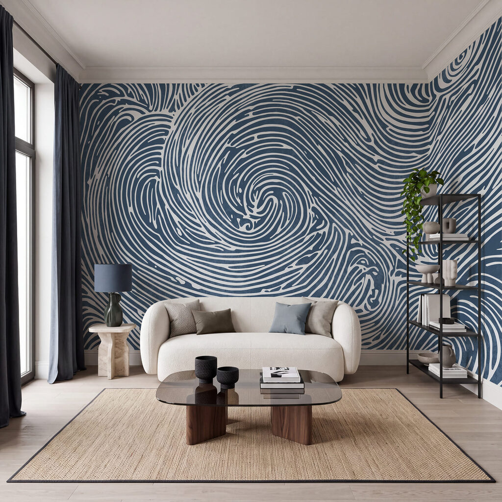 Spiralen in golvende lijnen — interieur 1