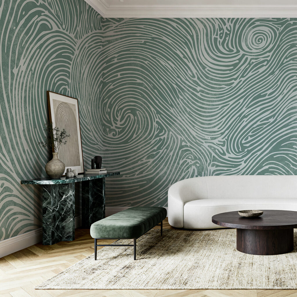 Spiralen in golvende lijnen — interieur 1