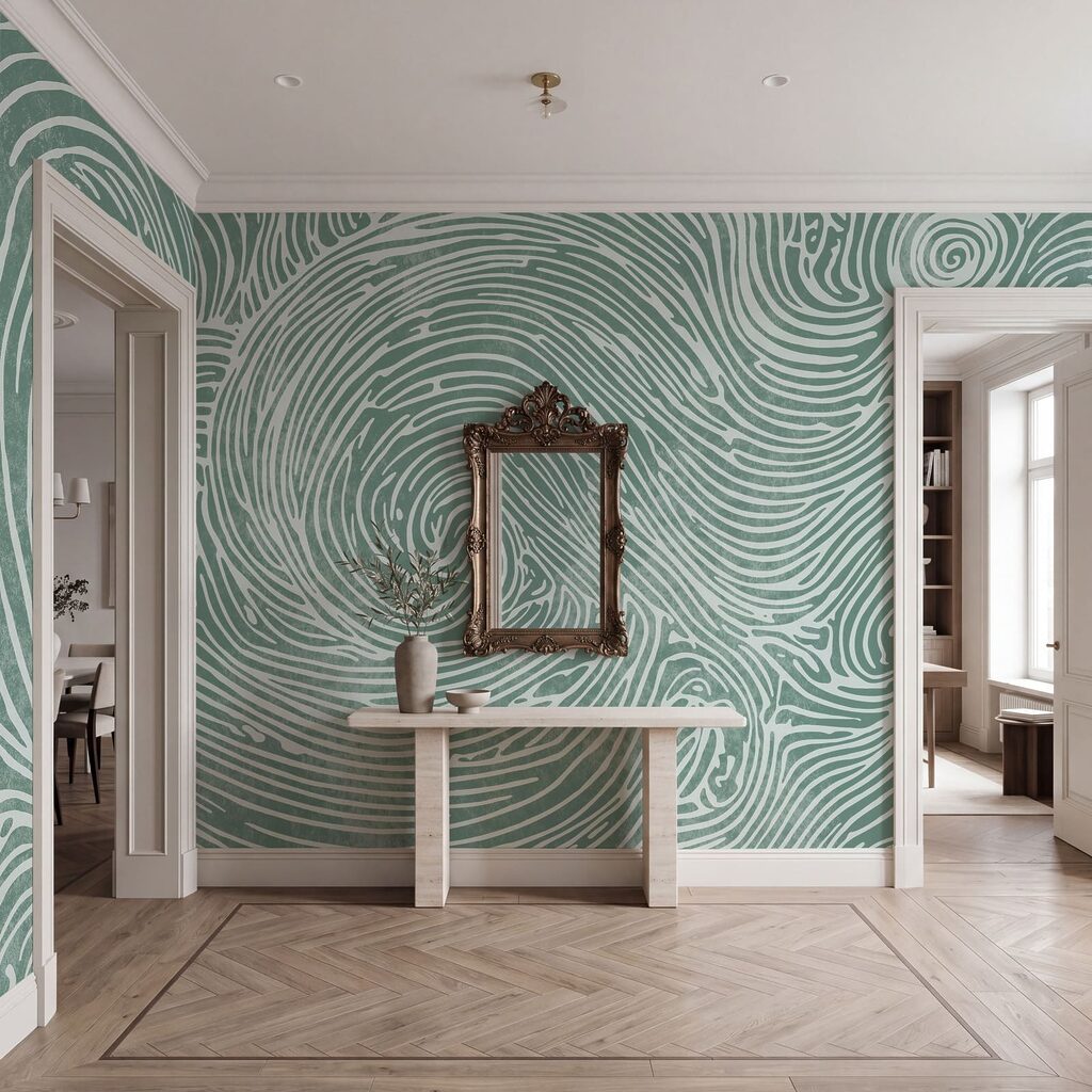Spiralen in golvende lijnen — interieur 3