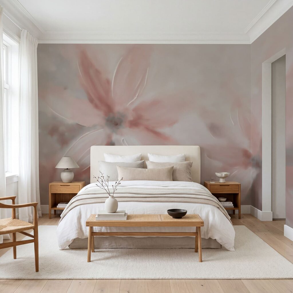 Zachte bloemblaadjes in zachte pasteltinten — interieur 1