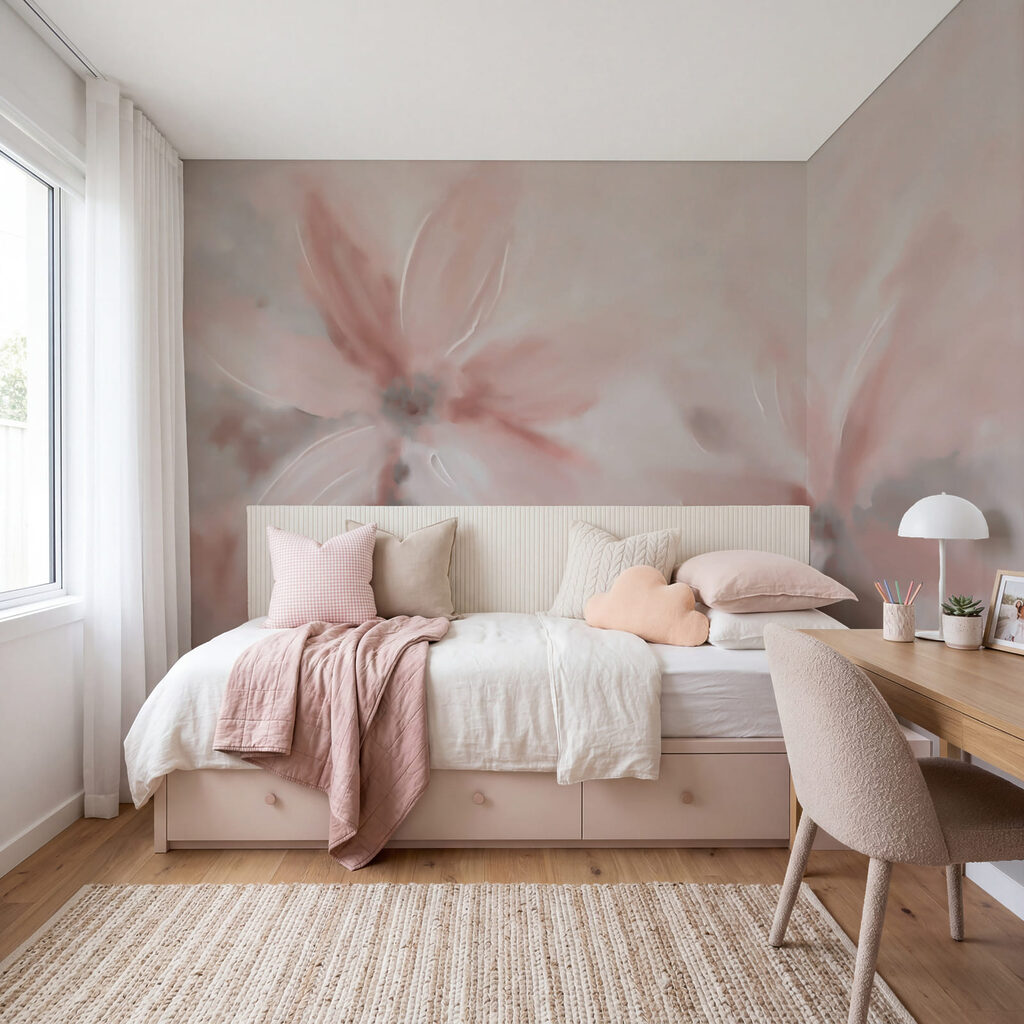 Zachte bloemblaadjes in zachte pasteltinten — interieur 3