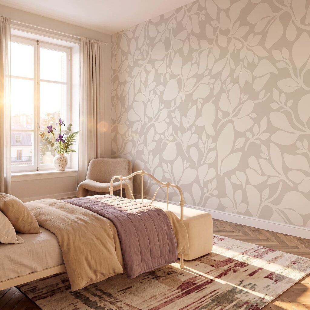 Blaadjes in vlakke silhouetten — interieur 2