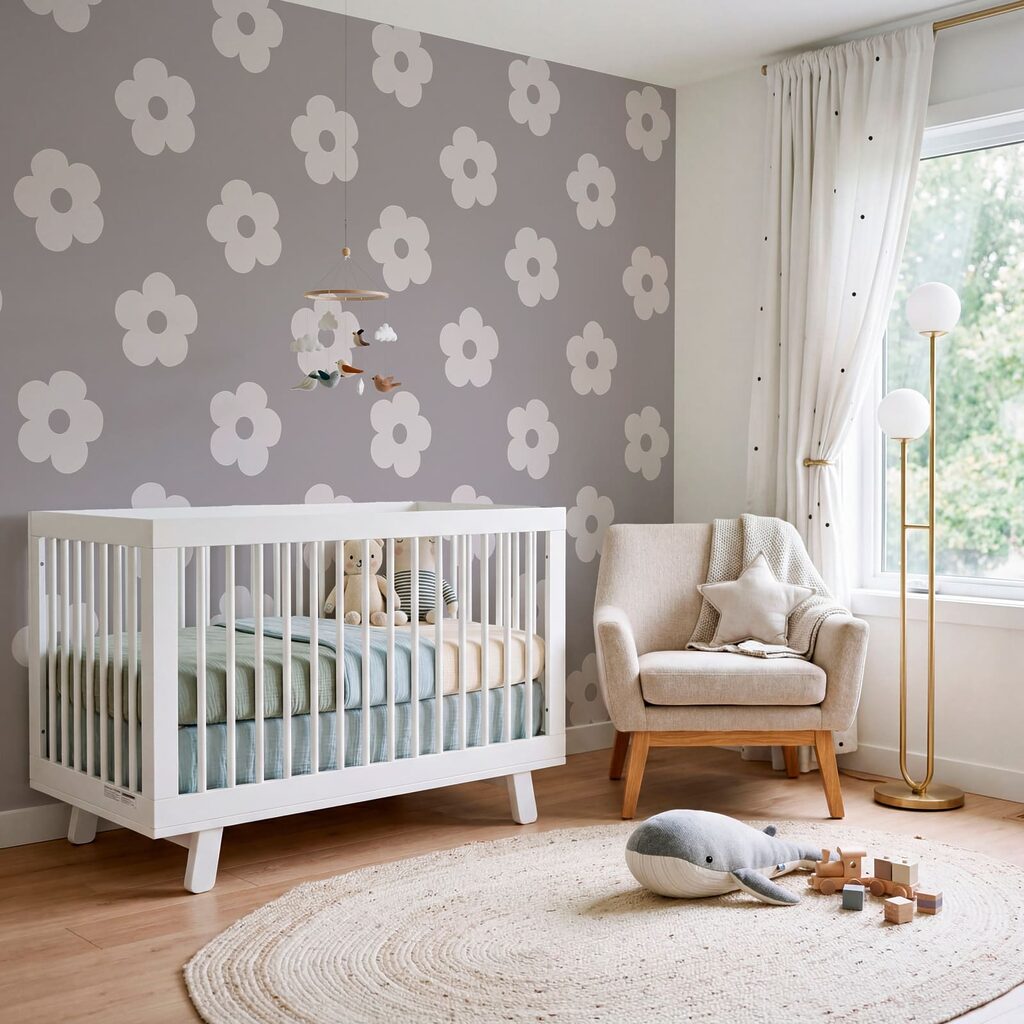 Patroon van witte bloemen — interieur 3