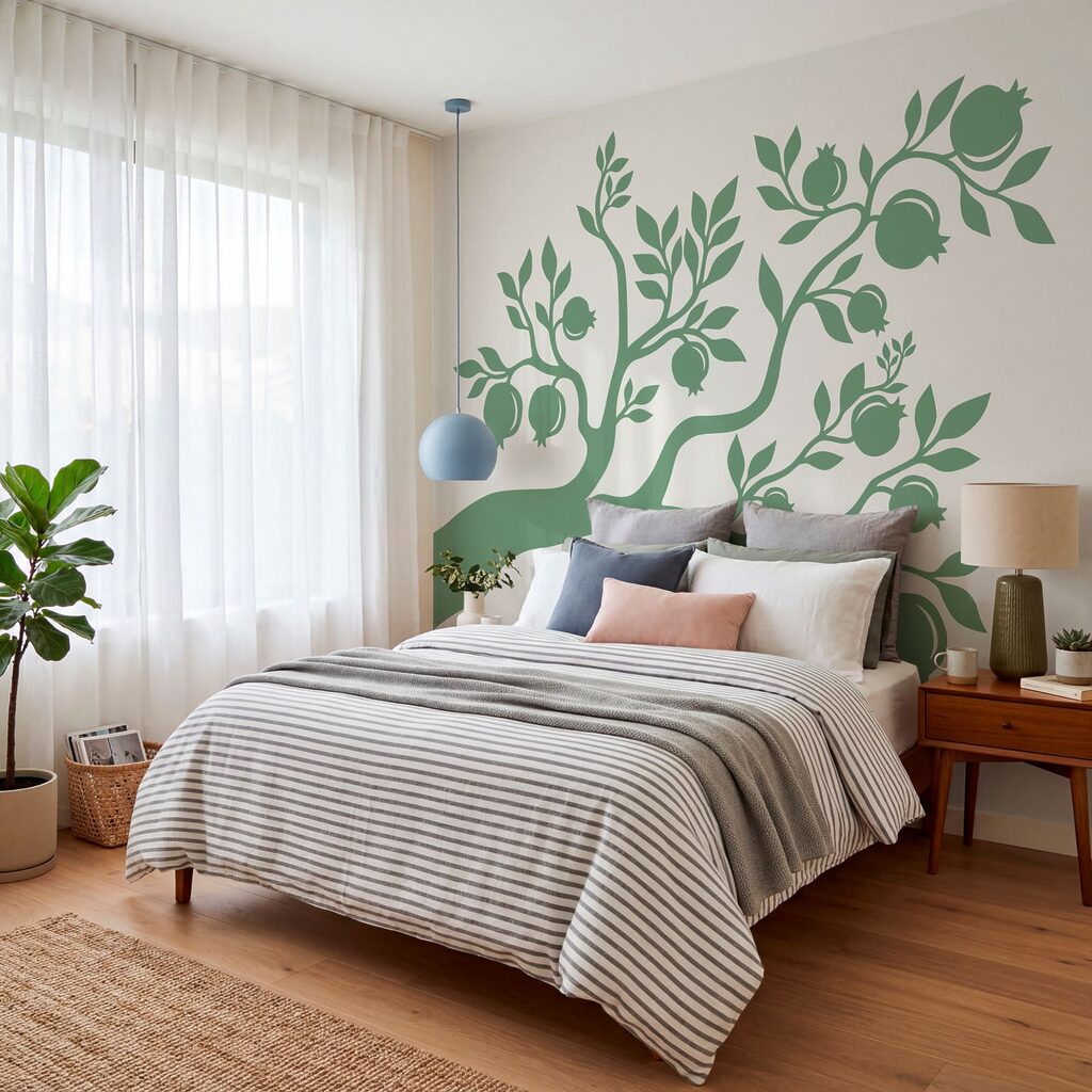 Boom met bladeren en vruchten — interieur 2