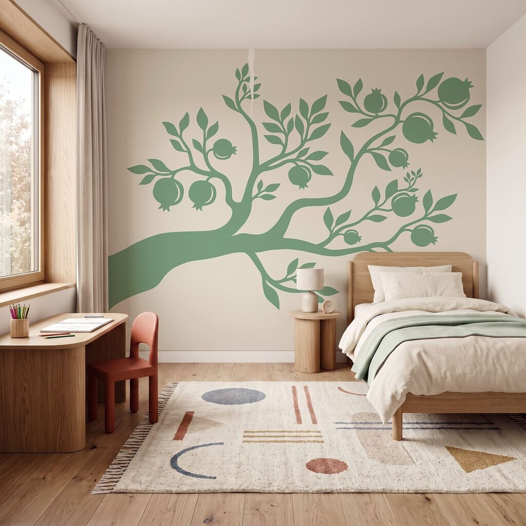 Boom met bladeren en vruchten — interieur 1