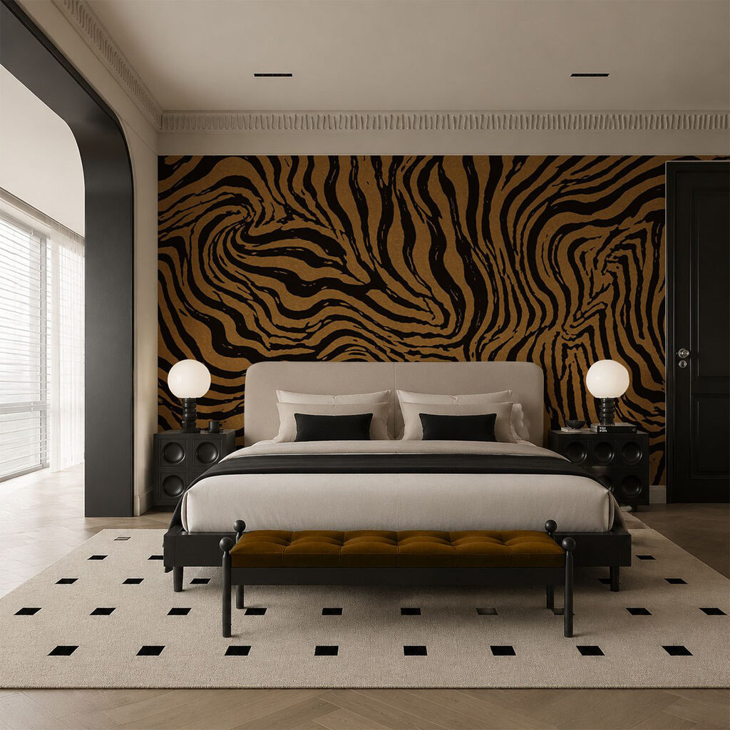 Wervelende patronen in aardetinten — interieur 1