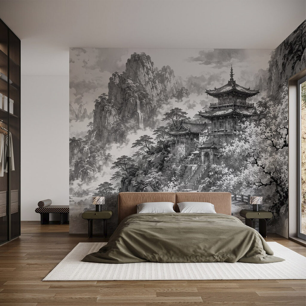 Schilderij van een gebouw op een berg — interieur 2