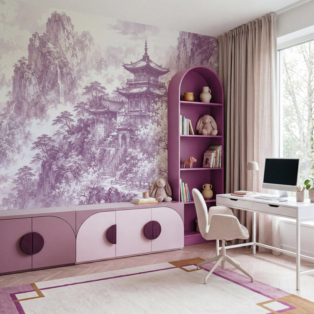 Schilderij van een gebouw op een berg — interieur 3
