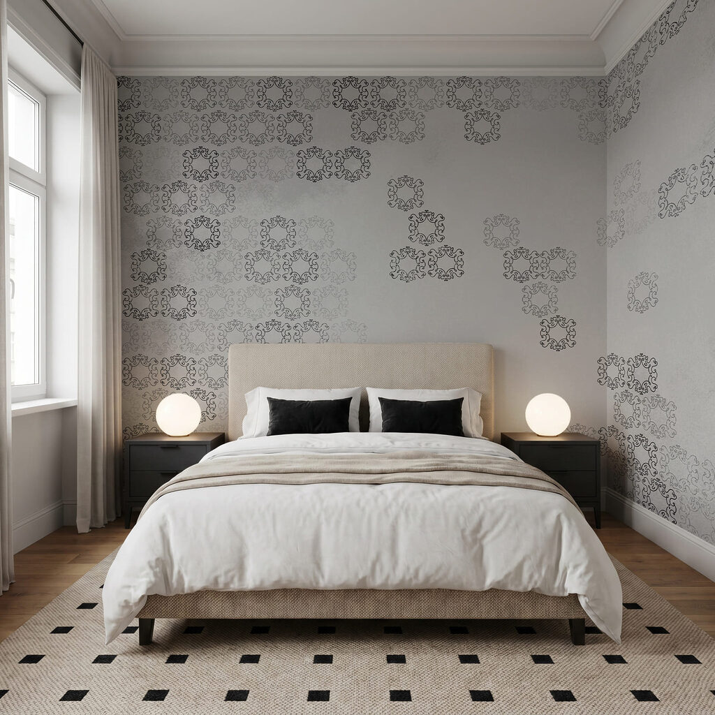 Kanten rozetten in groepjes — interieur 2