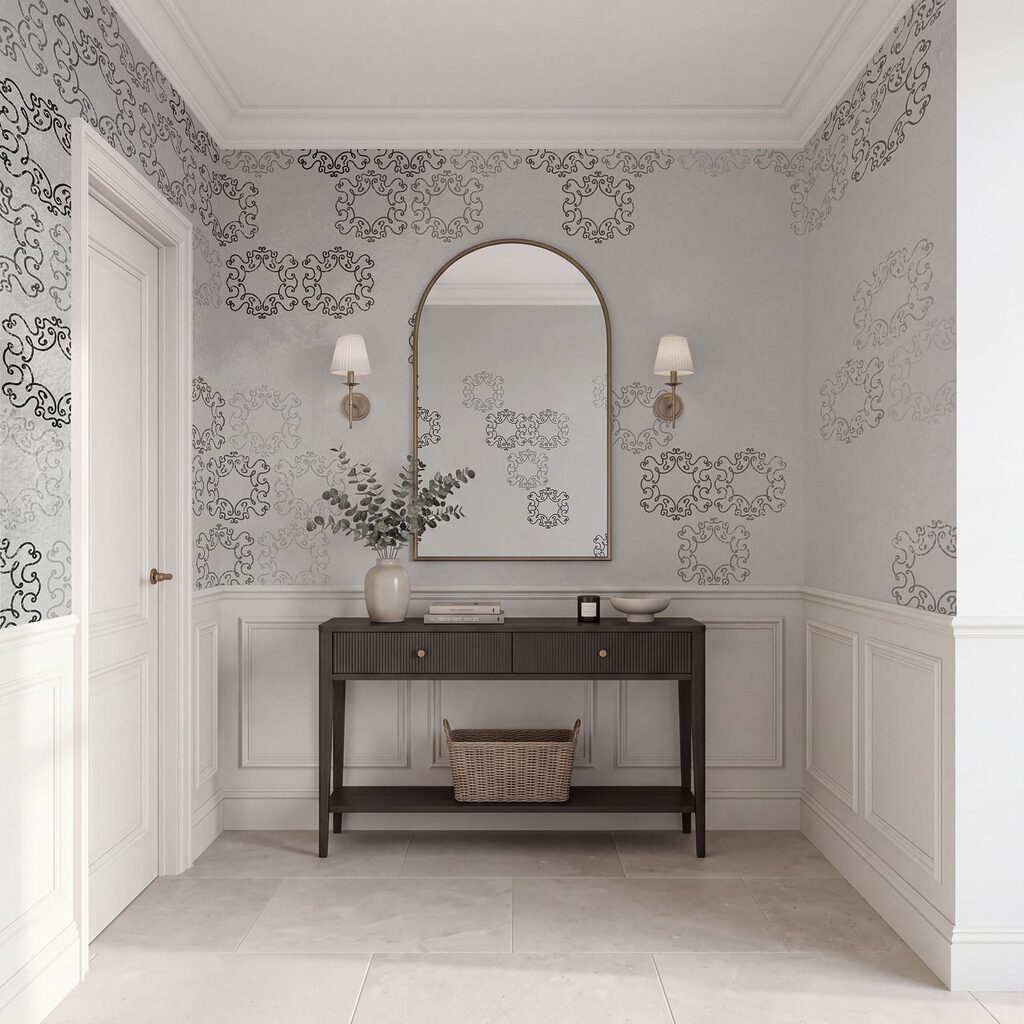 Kanten rozetten in groepjes — interieur 3
