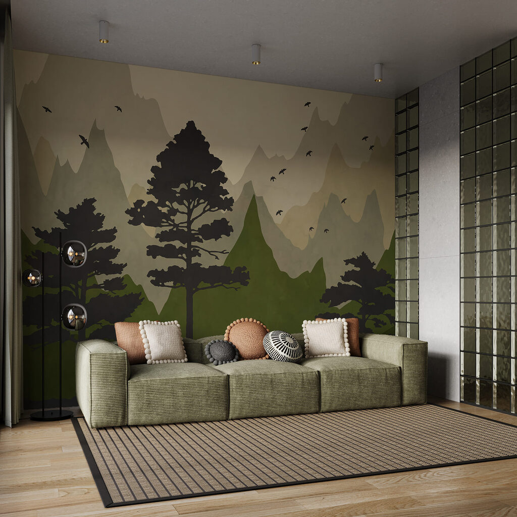 Dennen voor gekleurde berglagen — interieur 2