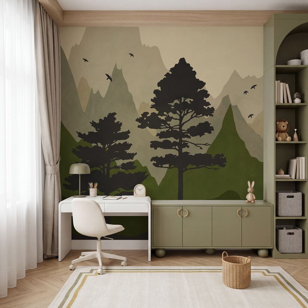 Dennen voor gekleurde berglagen — interieur 3