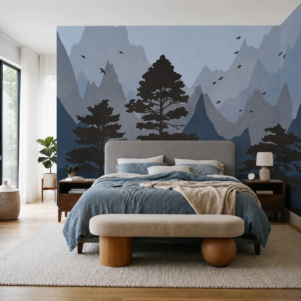 Dennen voor gekleurde berglagen — interieur 1