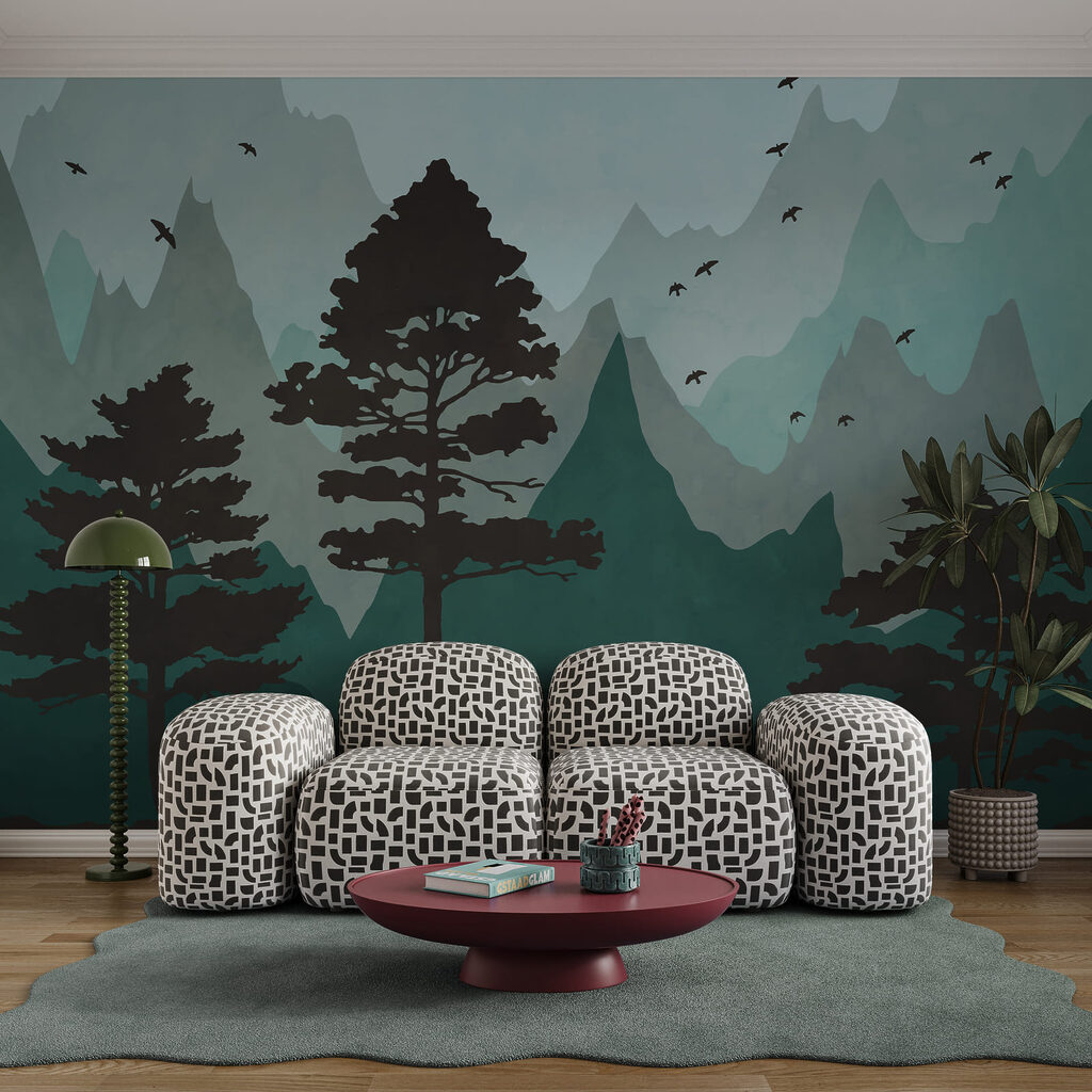 Dennen voor gekleurde berglagen — interieur 2