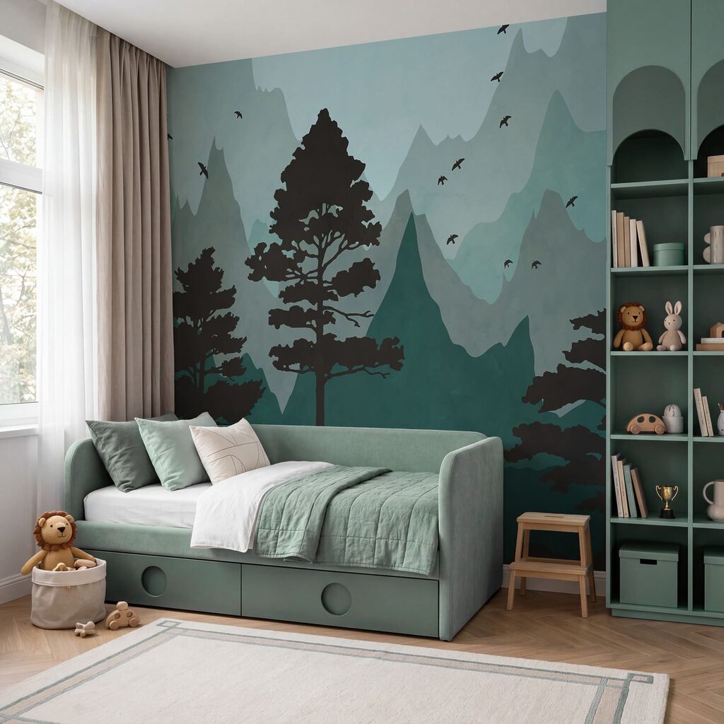 Dennen voor gekleurde berglagen — interieur 3