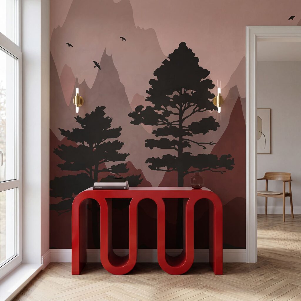 Dennen voor gekleurde berglagen — interieur 3
