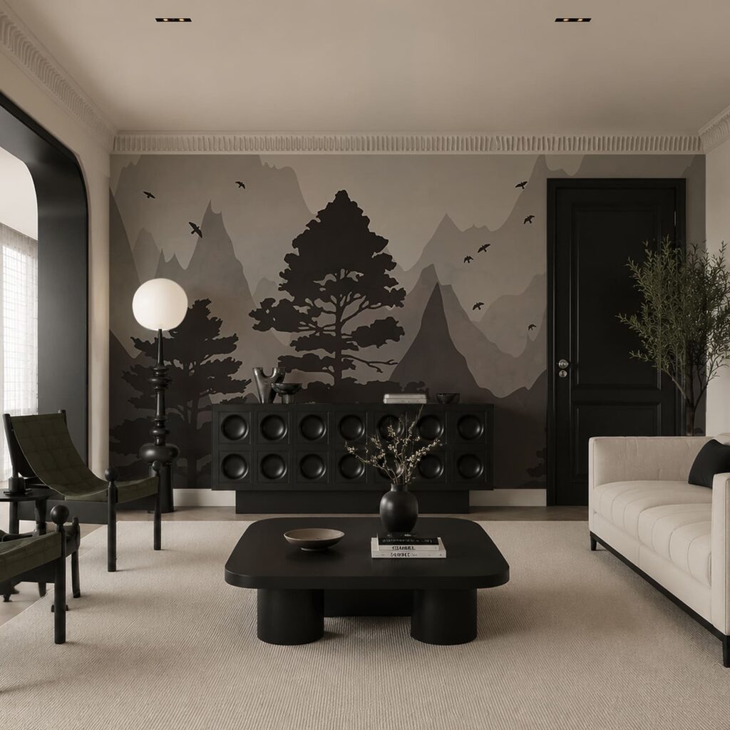 Dennen voor gekleurde berglagen — interieur 2