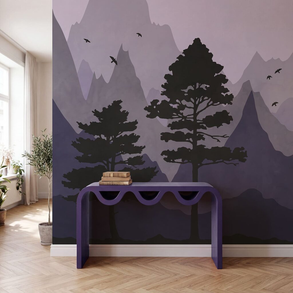 Dennen voor gekleurde berglagen — interieur 1