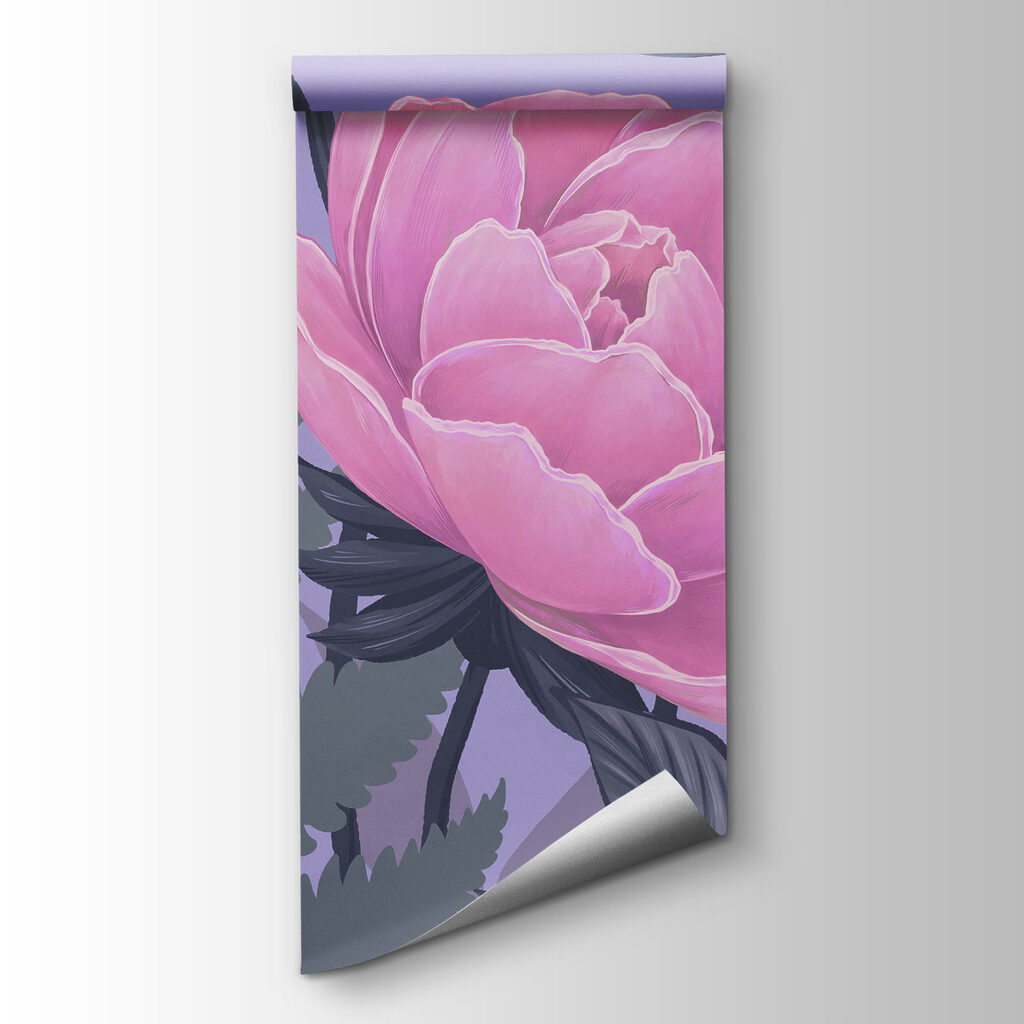 Roze bloei op lila — productweergave