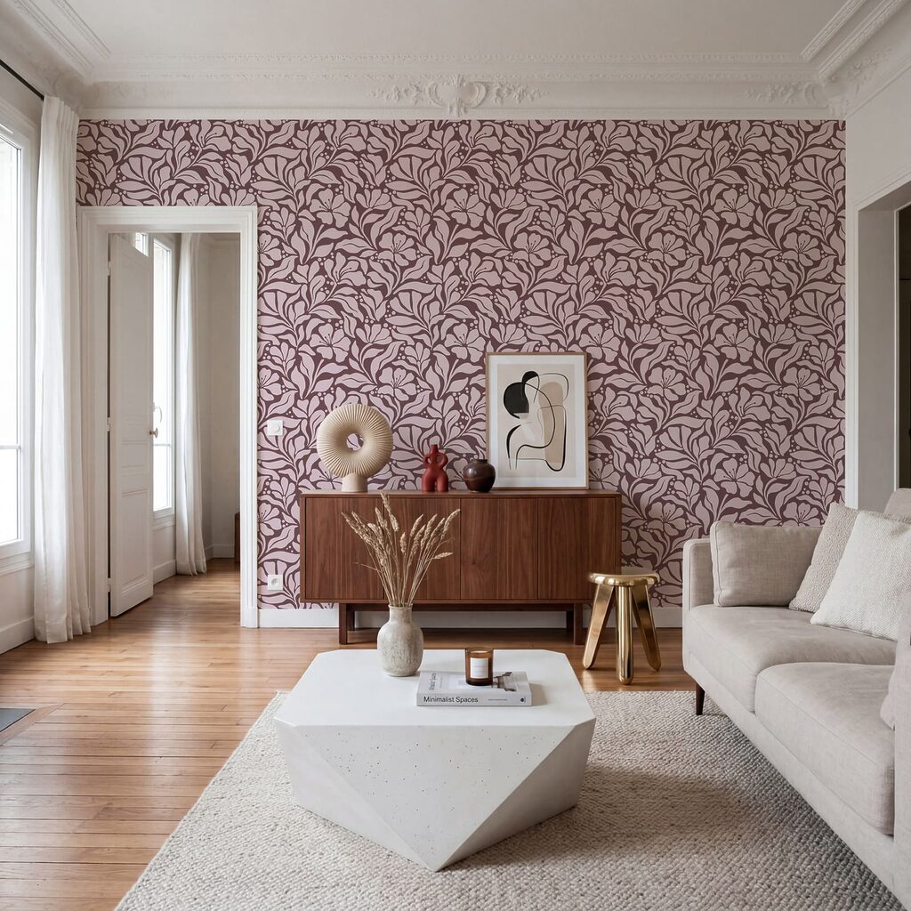 Kleine bladtakjes dicht verweven — interieur 2