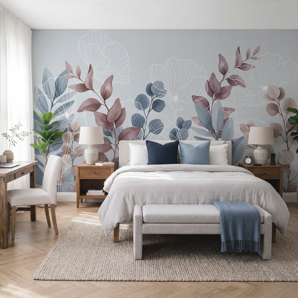 Bladstelen met witte bladnerven — interieur 2