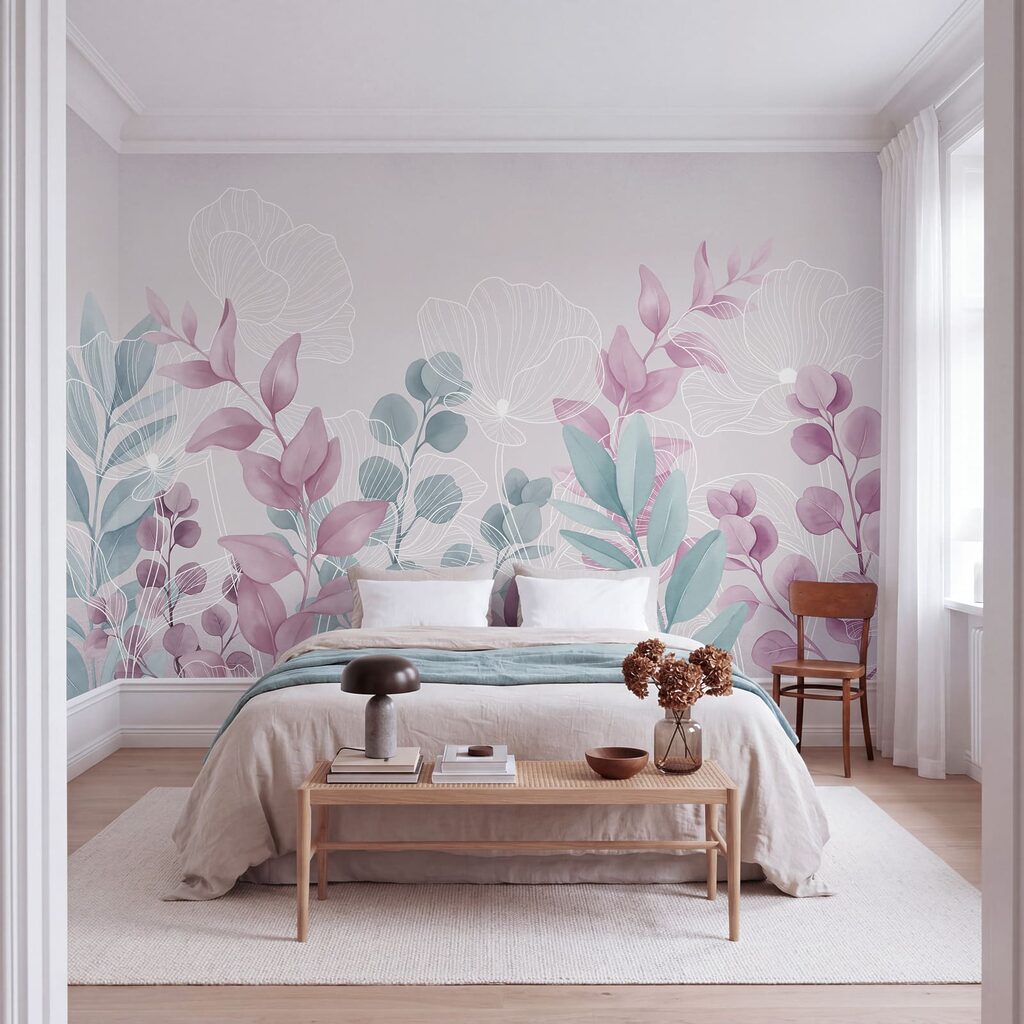 Bladstelen met witte bladnerven — interieur 1