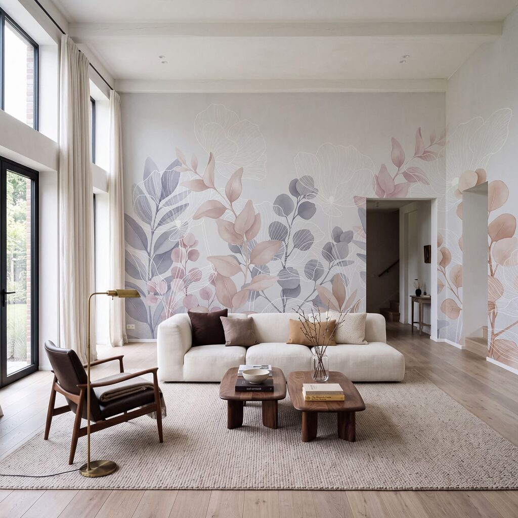 Bladstelen met witte bladnerven — interieur 3