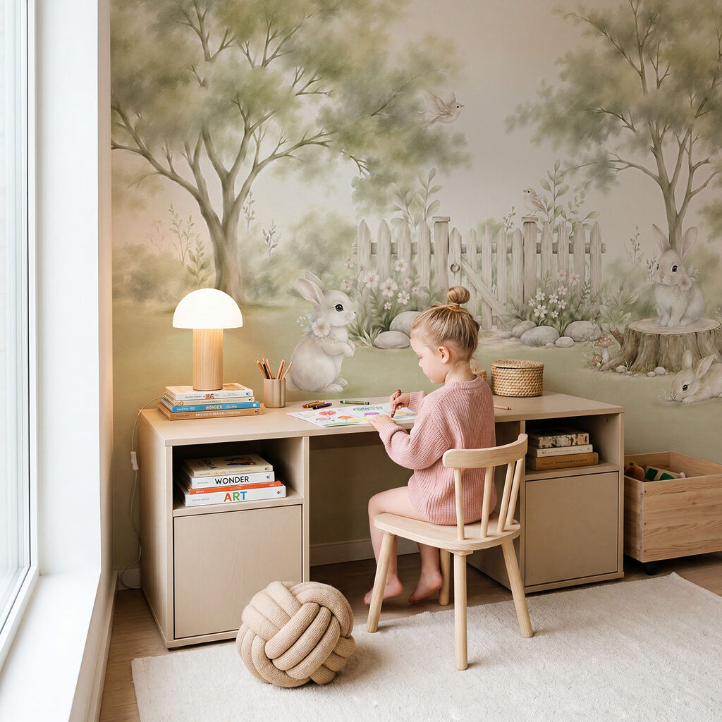 Konijnen achter het tuinhekje — interieur 3