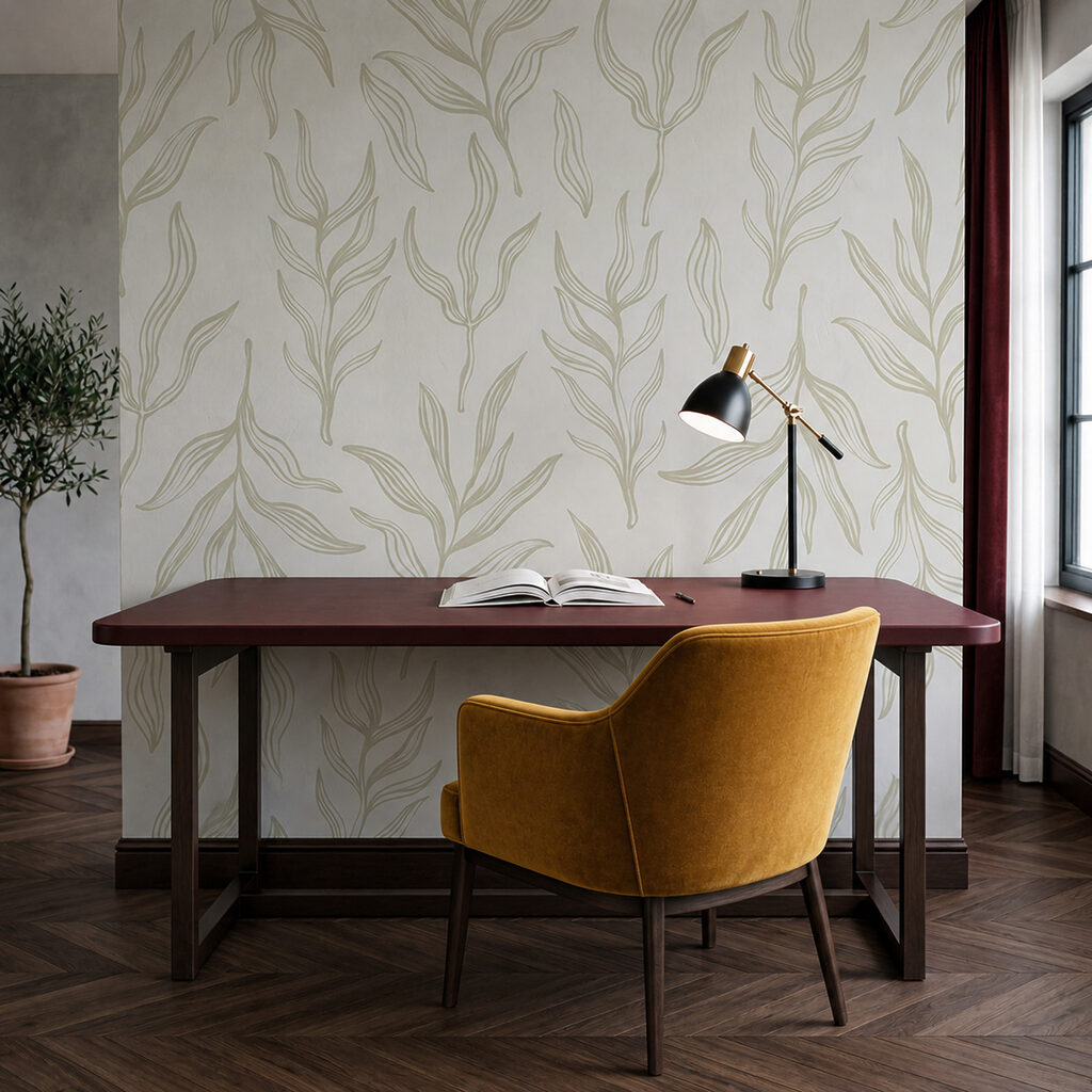 Bladtakjes in fijne pentrekken — interieur 1