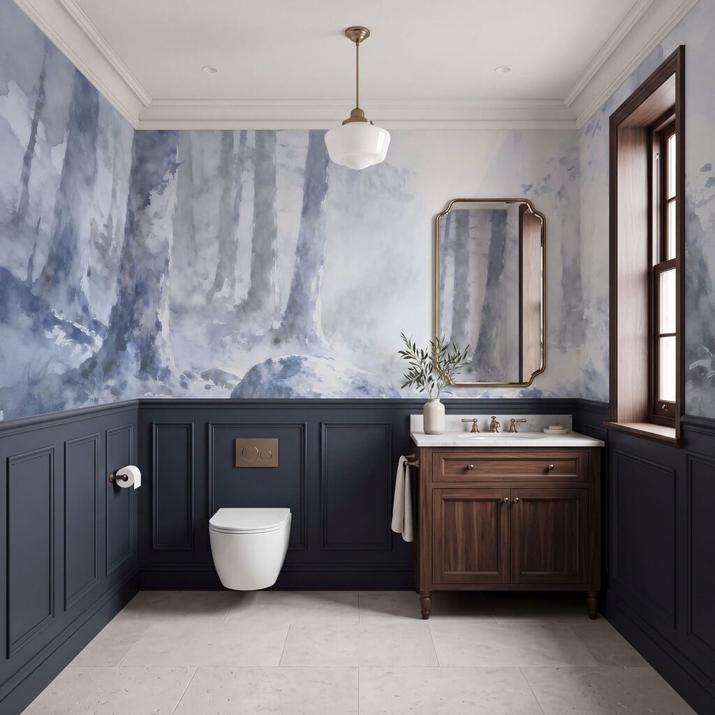 Bosbeek met ronde keien — interieur 3