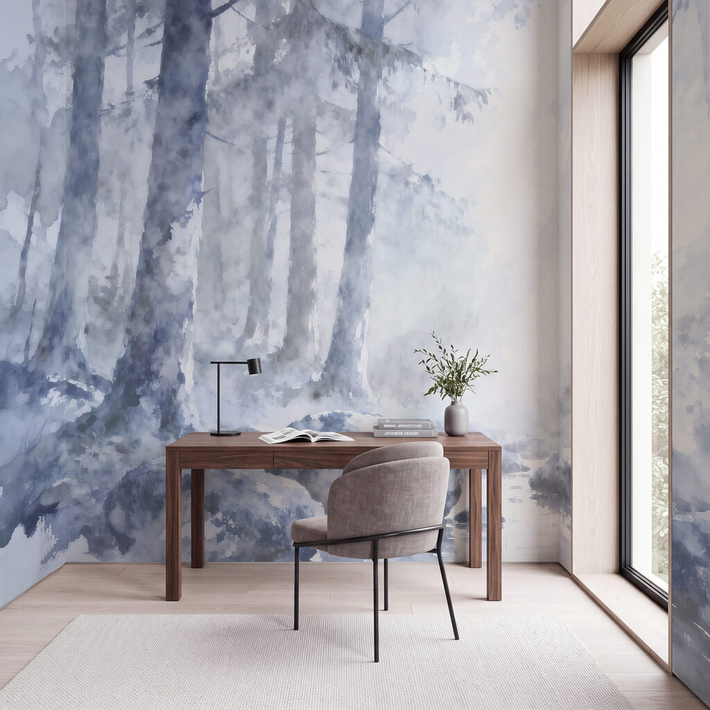 Bosbeek met ronde keien — interieur 1